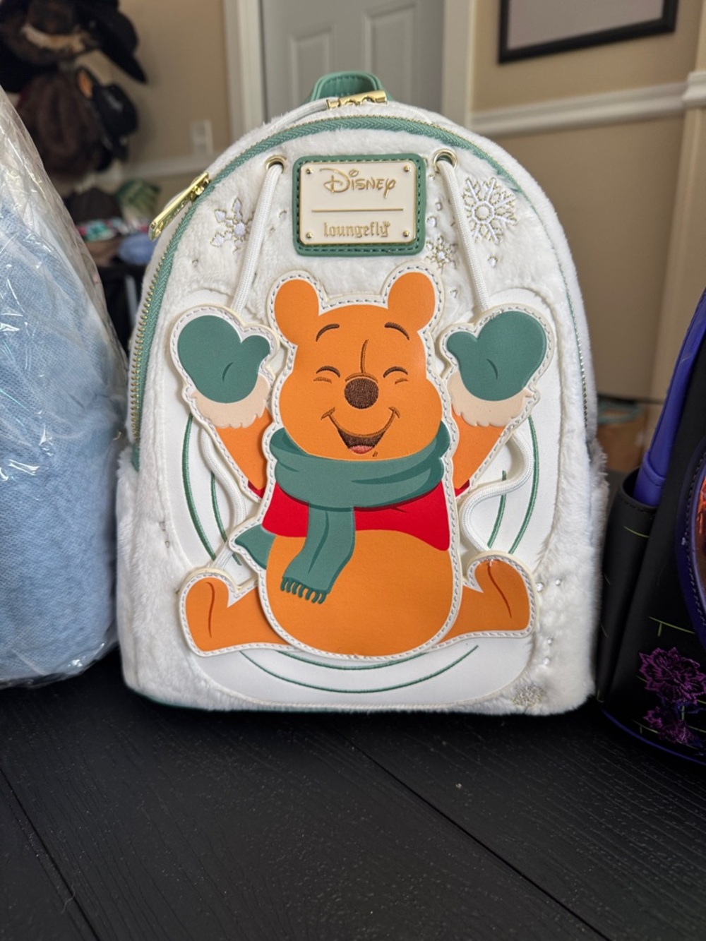 Loungefly Kids White Winnie the Pooh Plush Winter Mini Backpack